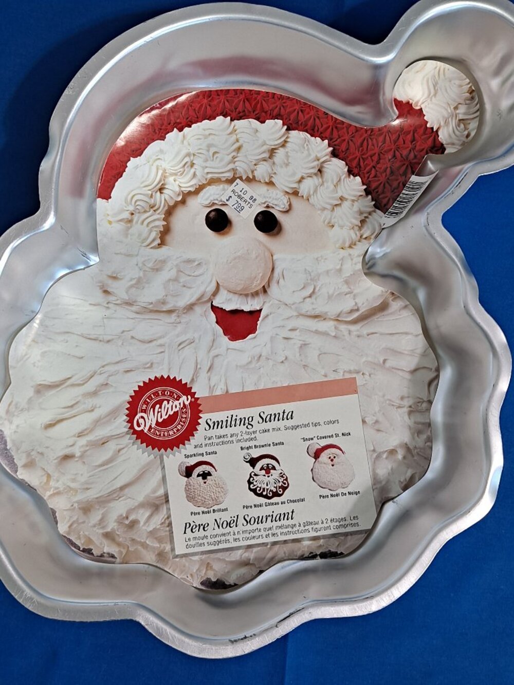 Vintage 1998 Wilton SMILING SANTA Claus Cake PAN 2105-3310 Christmas W/insert